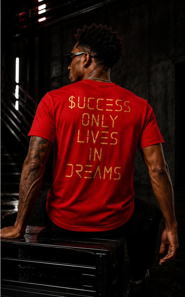 43VER 0LID RED Short Sleeve T-Shirt Gold Edition