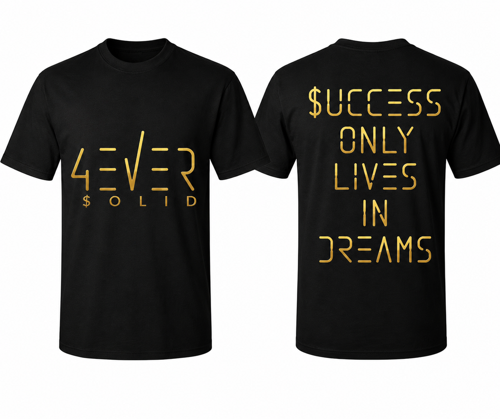 43VER $0LID BLACK Short Sleeve T-Shirt [GOLD EDITION]
