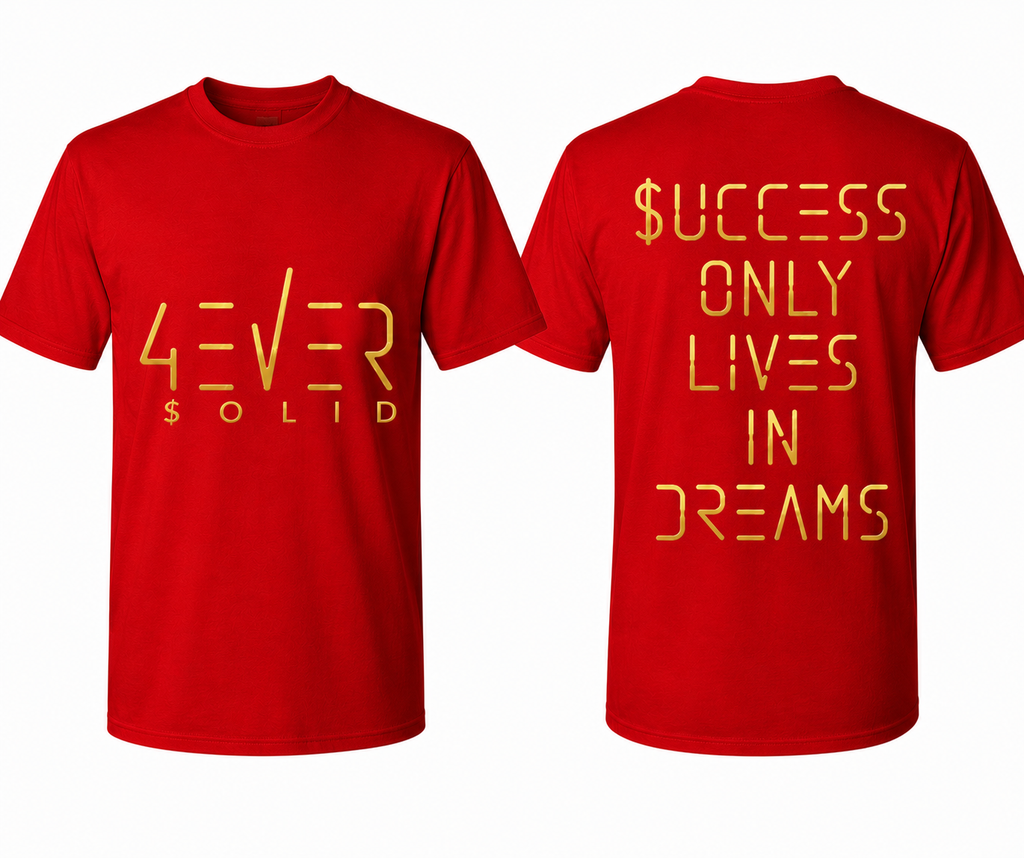 43VER $0LID RED Short Sleeve T-Shirt [GOLD EDITION}