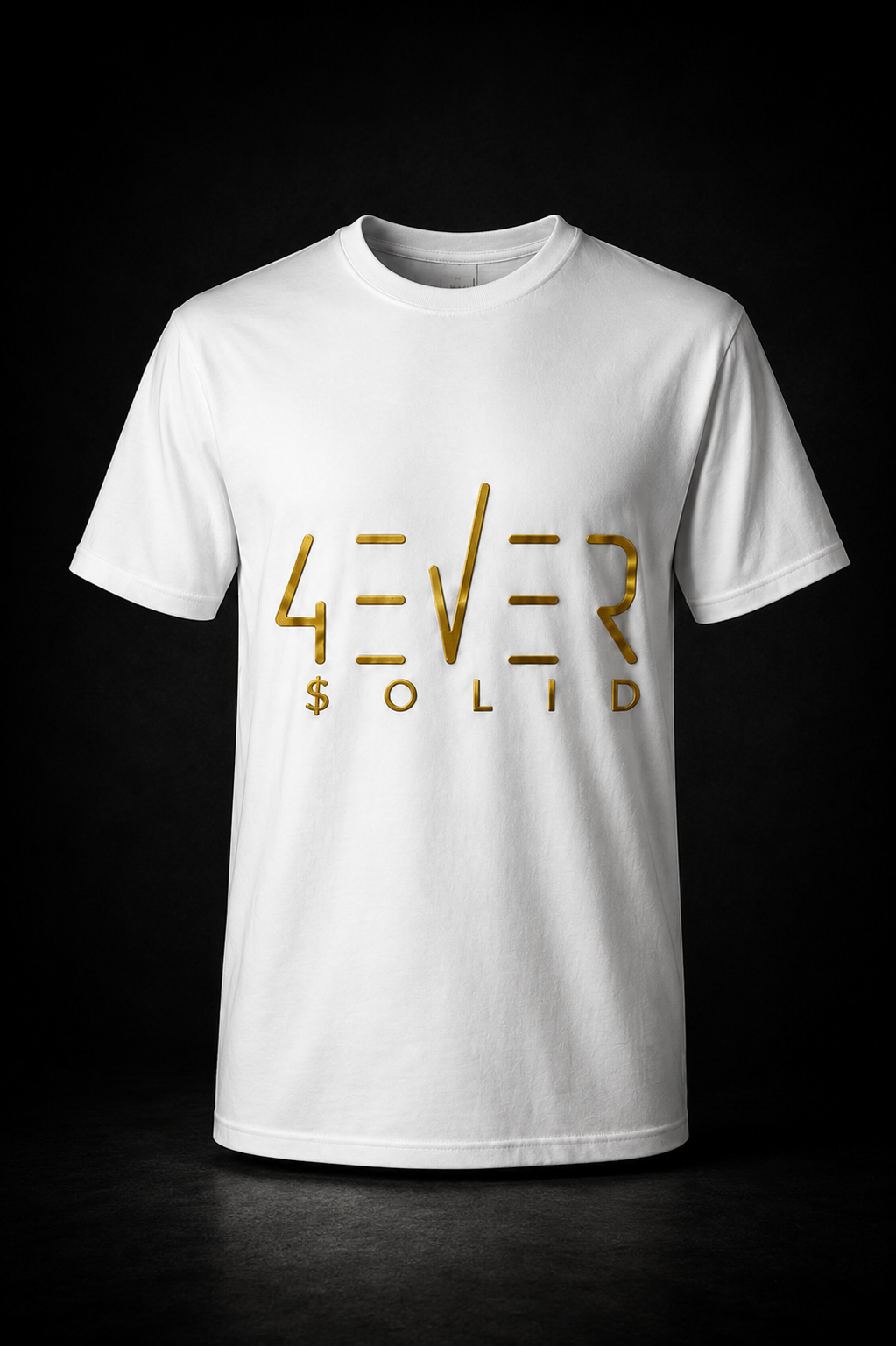 43VER $0LID WHITE Short Sleeve T-Shirt [GOLD EDITION]