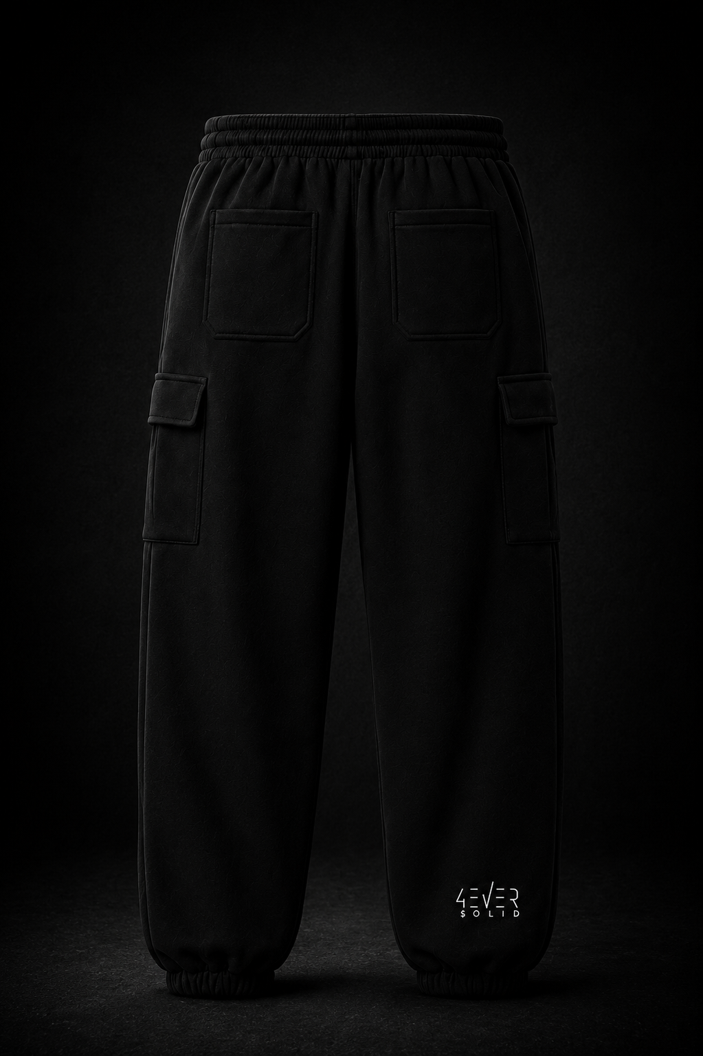 43VER $0LID BLACK Streetwear Joggers