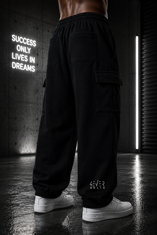 43VER 0LID BLACK Streetwear Joggers