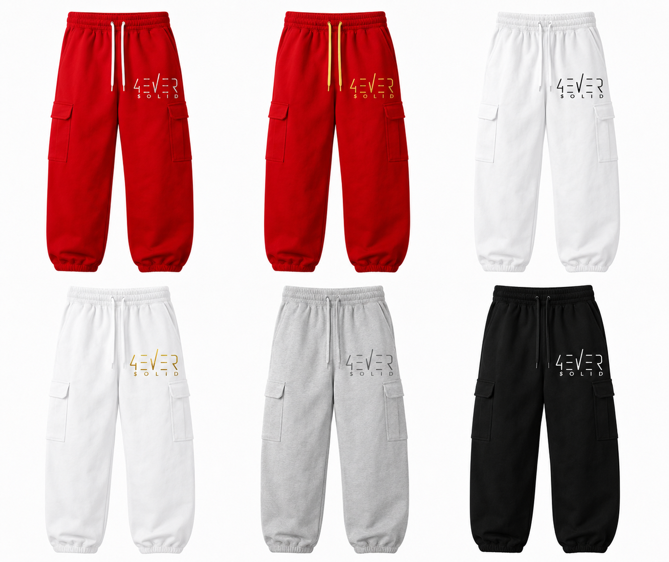 43VER $0LID RED Streetwear Joggers
