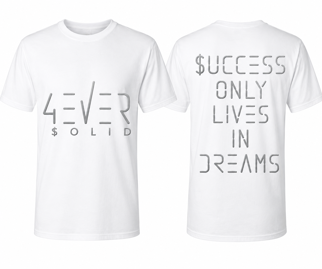 43VER $0LID WHITE Short Sleeve T-Shirt [PLATINUM EDITION]